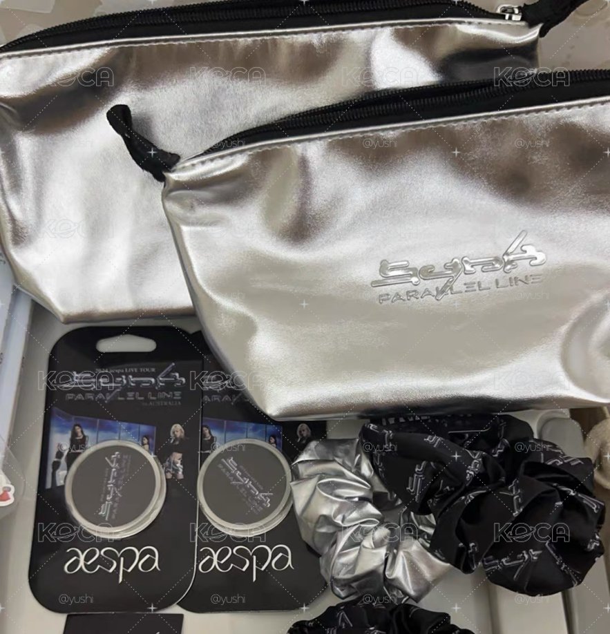 現貨 二巡銀色化妝包 aespa