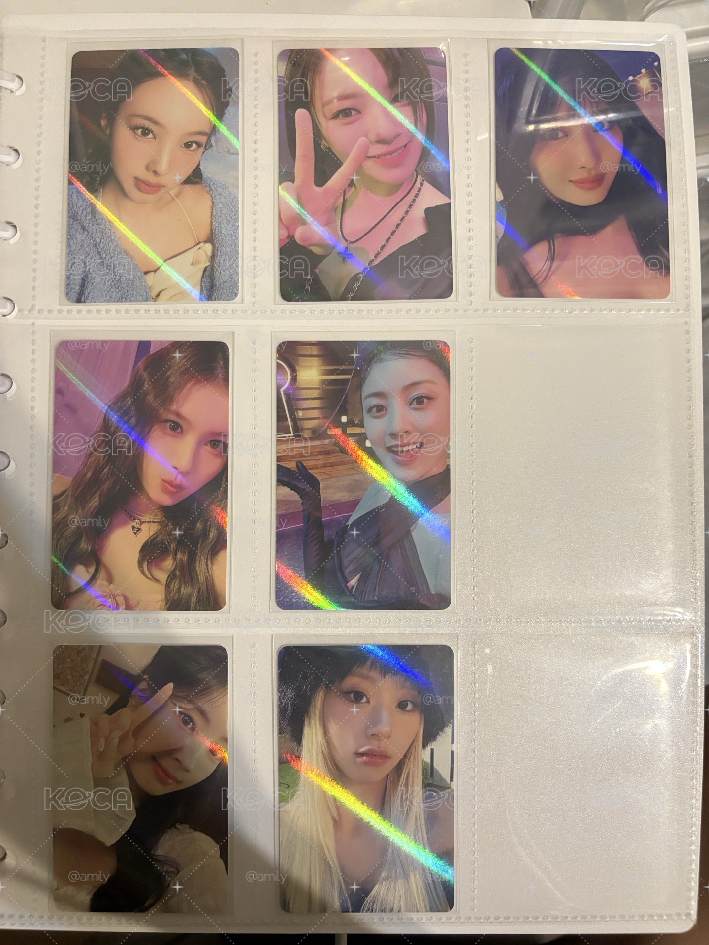 TWICE-迷12 WM特典卡 娜 定 桃 紗 效 多 彩*7