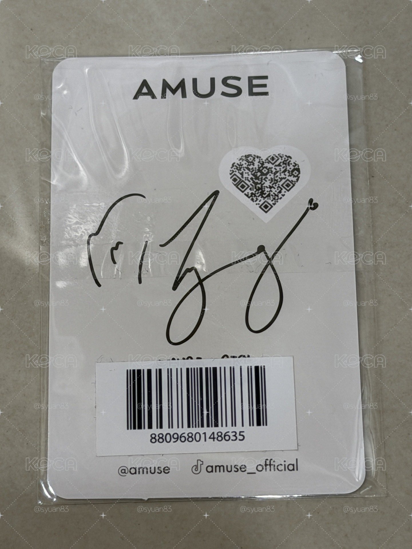 張員瑛 AMUSE 代言卡