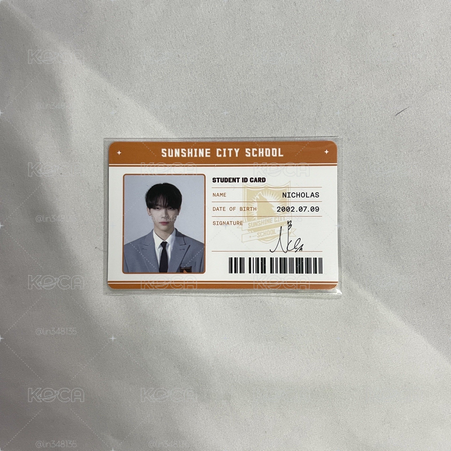 NICHOLAS WE 學生證
