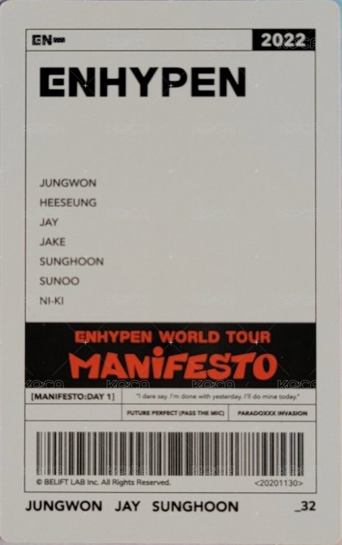 MANIFESTO世巡 隨機卡 32/72 背面