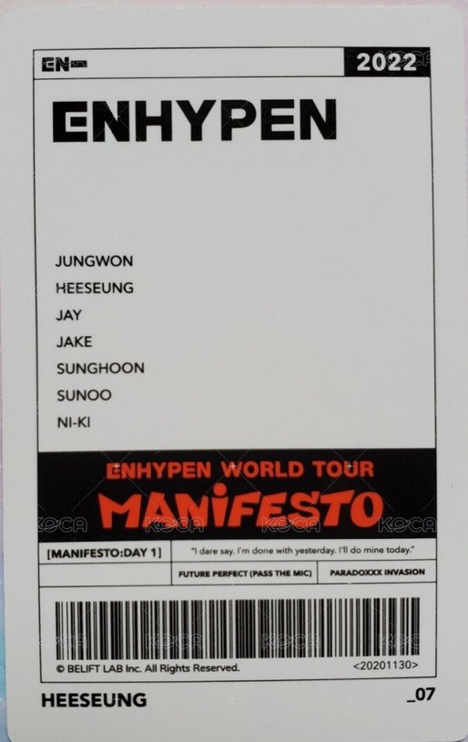 MANIFESTO世巡 隨機卡 07/72 背面