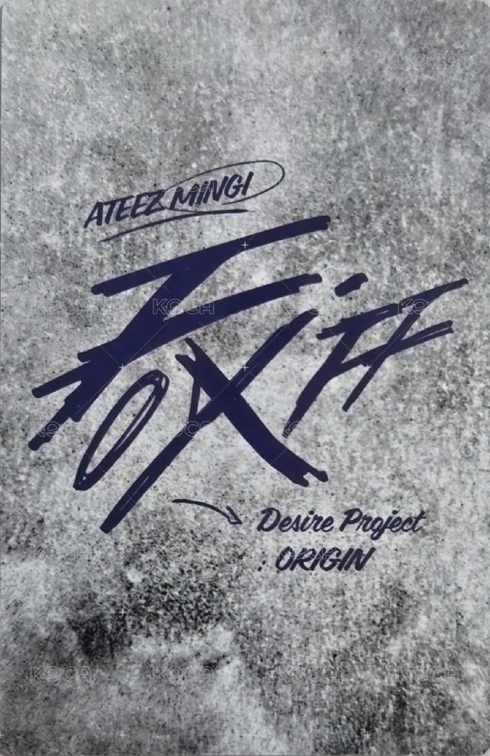 MINGI FIX OFF Desire Project : ORIGIN 專輯卡  背面