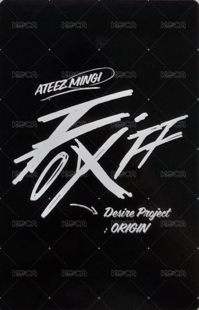MINGI FIX OFF Desire Project : ORIGIN KQ 1.0 特典卡  背面