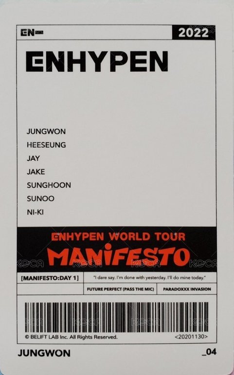 MANIFESTO世巡 隨機卡 04/72 背面