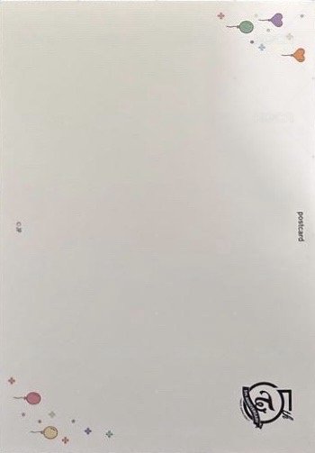 JP出道五週年 明信片 C 背面