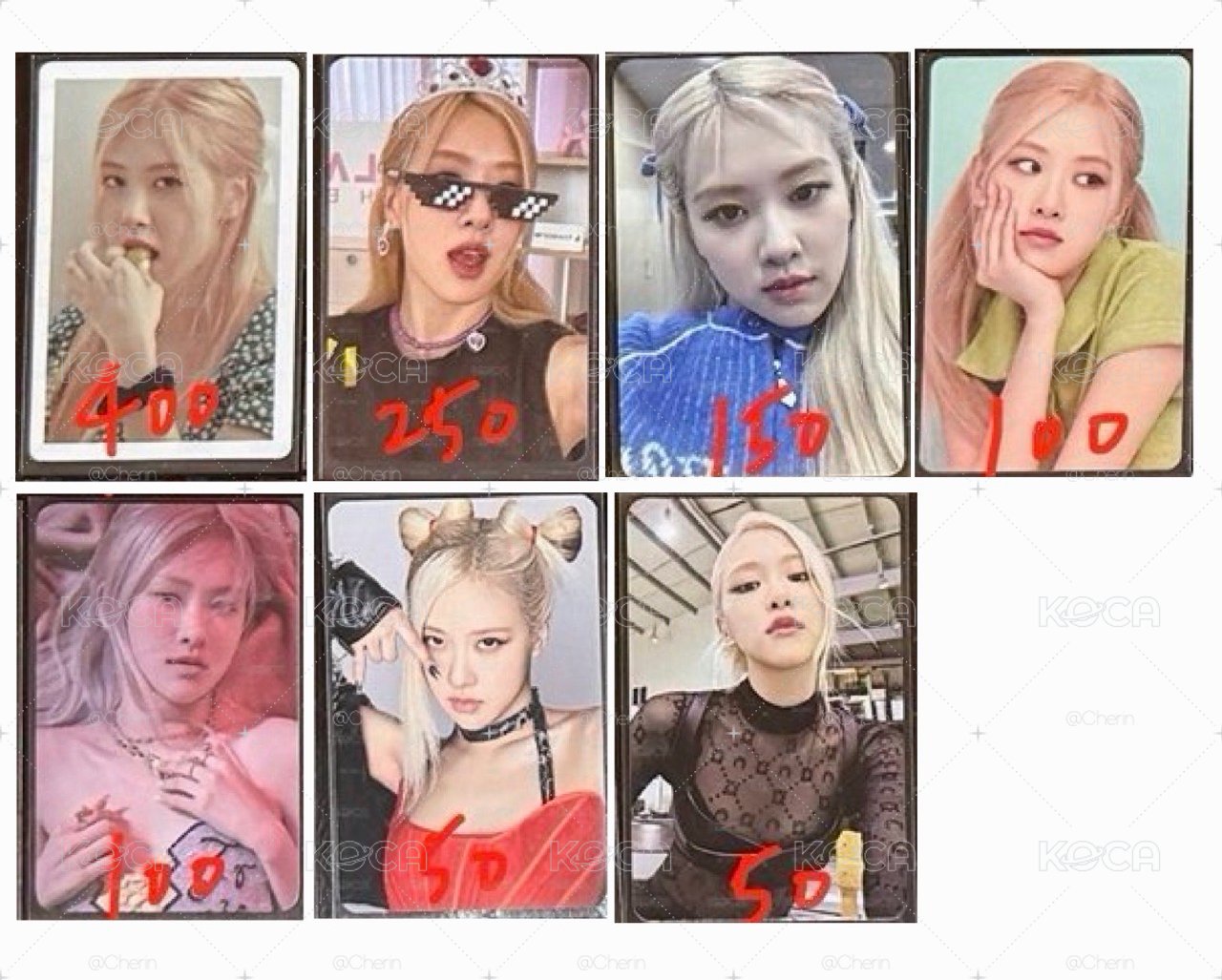ROSÉ七張一起