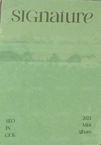 SIGnature 專輯卡  背面