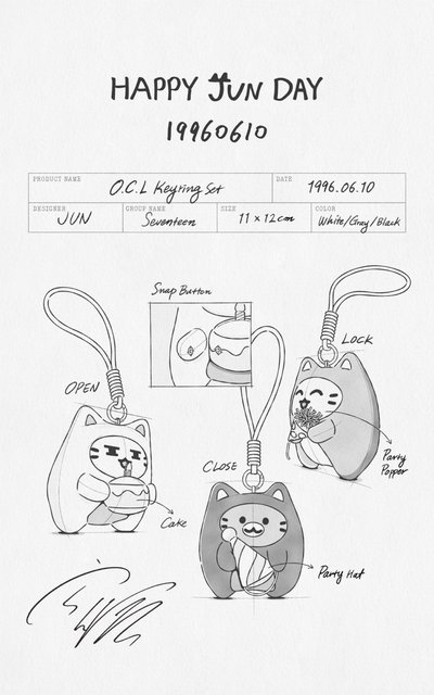 JUN 生日禮 O.C.L KEYRING SET