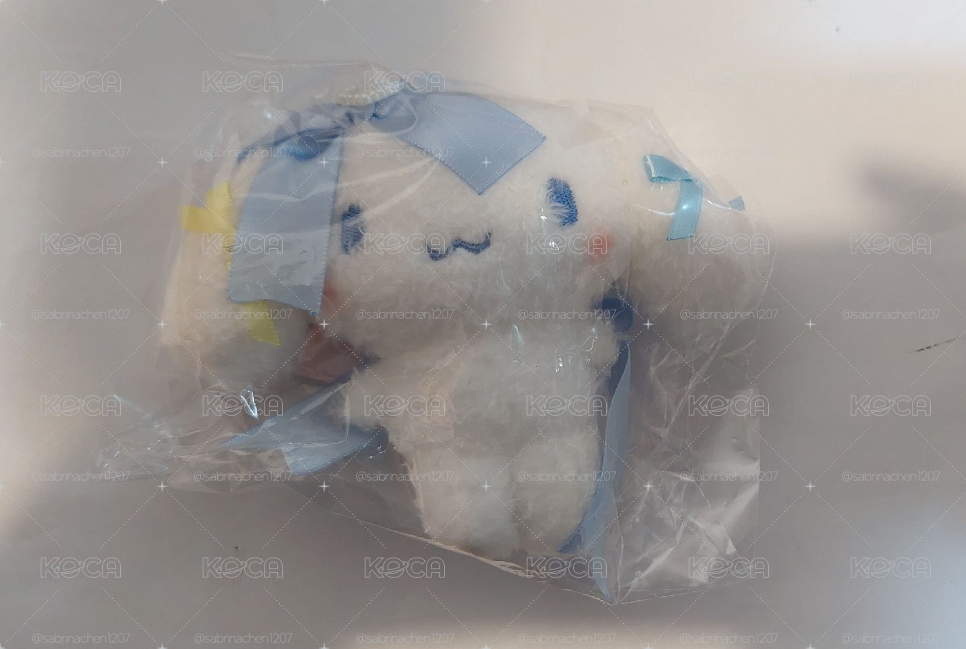 蝴蝶結絲帶 大耳狗 吊飾娃娃