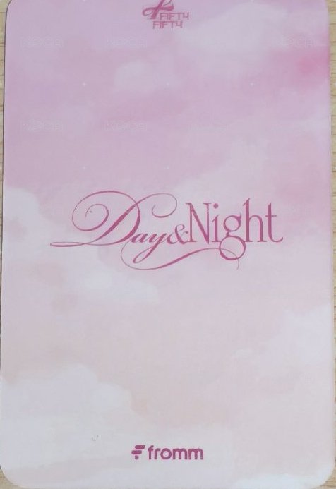 Day & Night fromm 預售 特典卡  背面