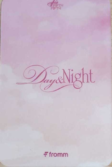 Day & Night fromm 預售 特典卡  背面