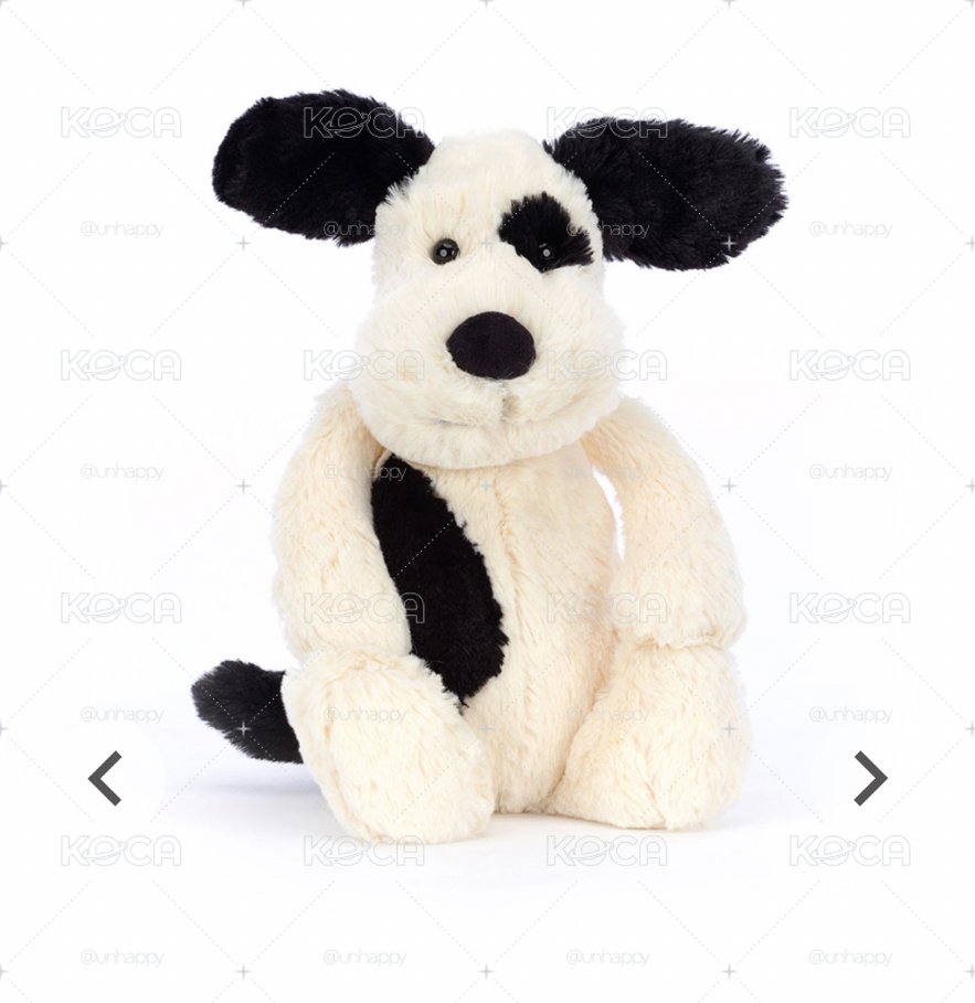 Jellycat 🐶Bashful Black & Cream Puppy 31cm