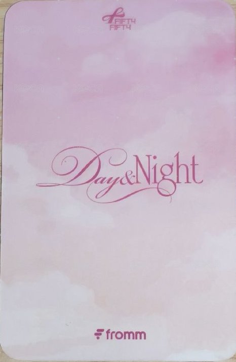 Day & Night fromm 預售 特典卡  背面