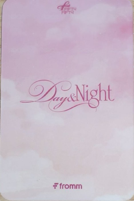 Day & Night fromm 預售 特典卡  背面