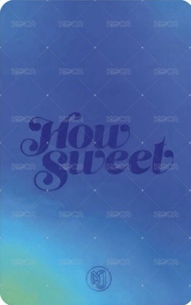 How Sweet 阿拉丁 特典卡  背面