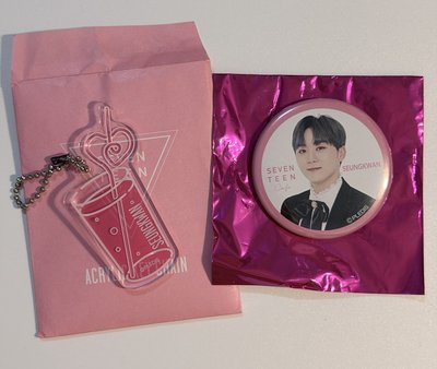 （現貨一起出 可當日寄出）seventeen cafe 勝寛 飲料杯吊飾 徽章