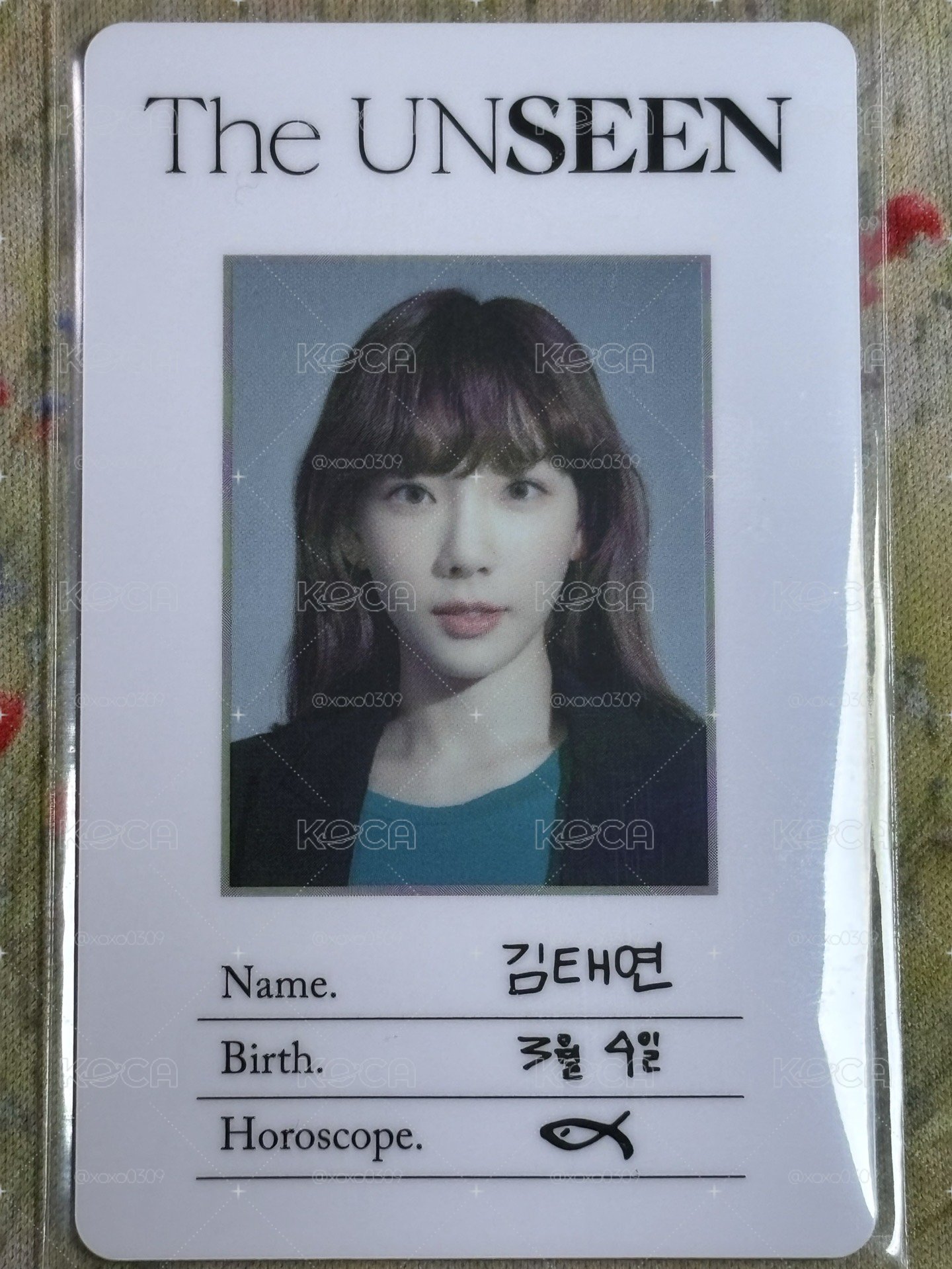 太妍 taeyeon THE UNEEN ID卡