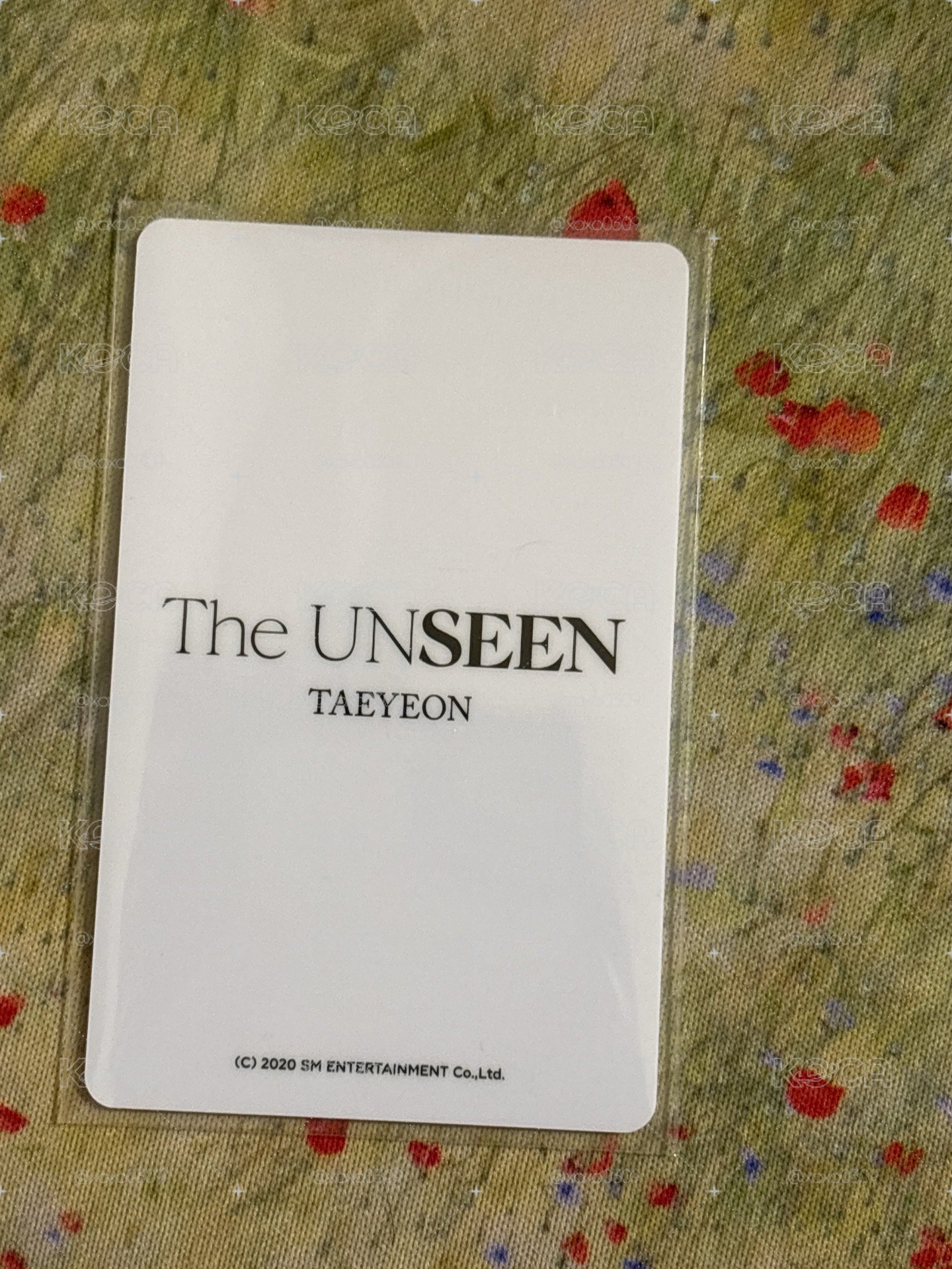 太妍 taeyeon THE UNEEN ID卡