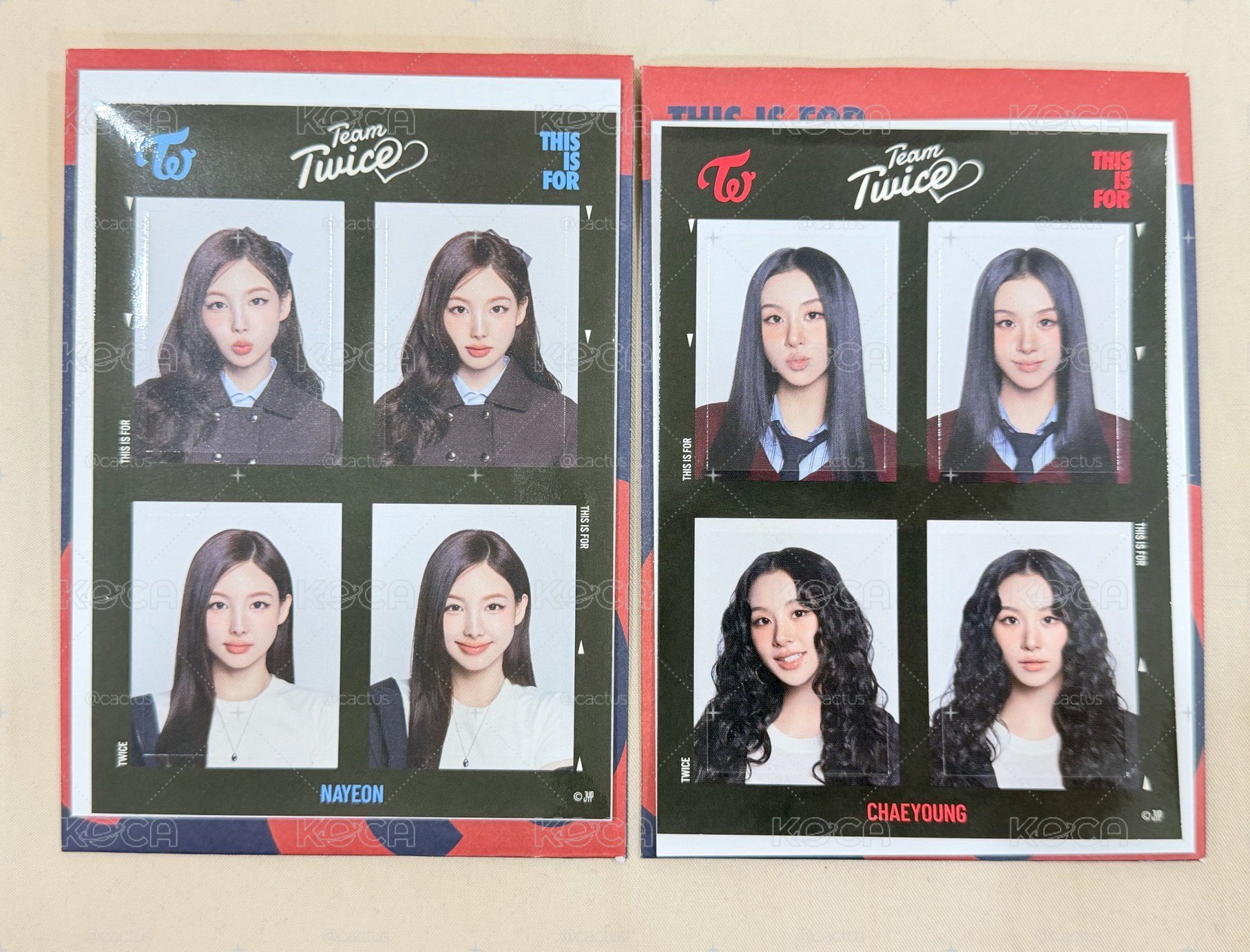 TWICE 新國立證件貼紙 娜+彩