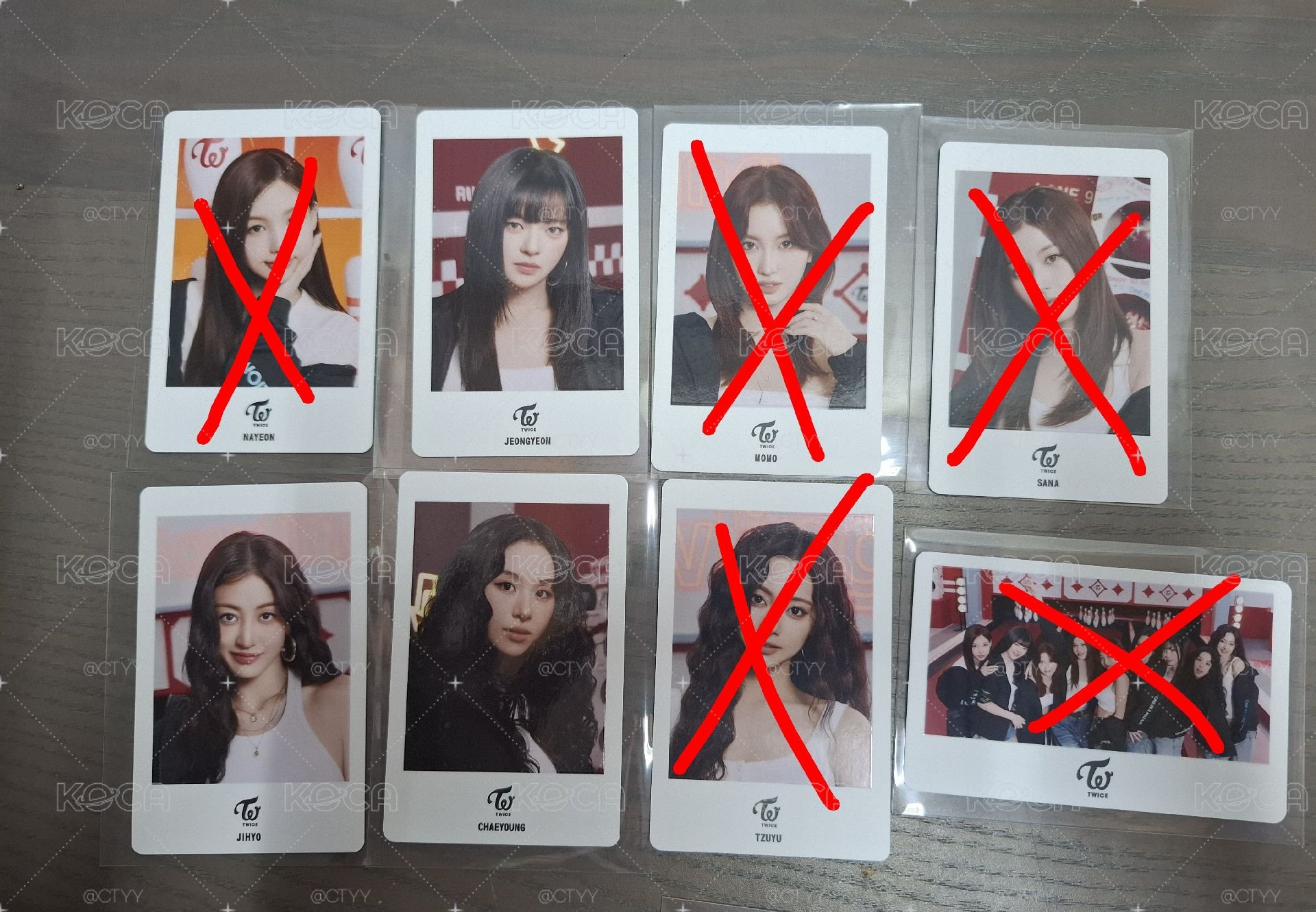 TWICE 新國立小卡、志效滿額卡