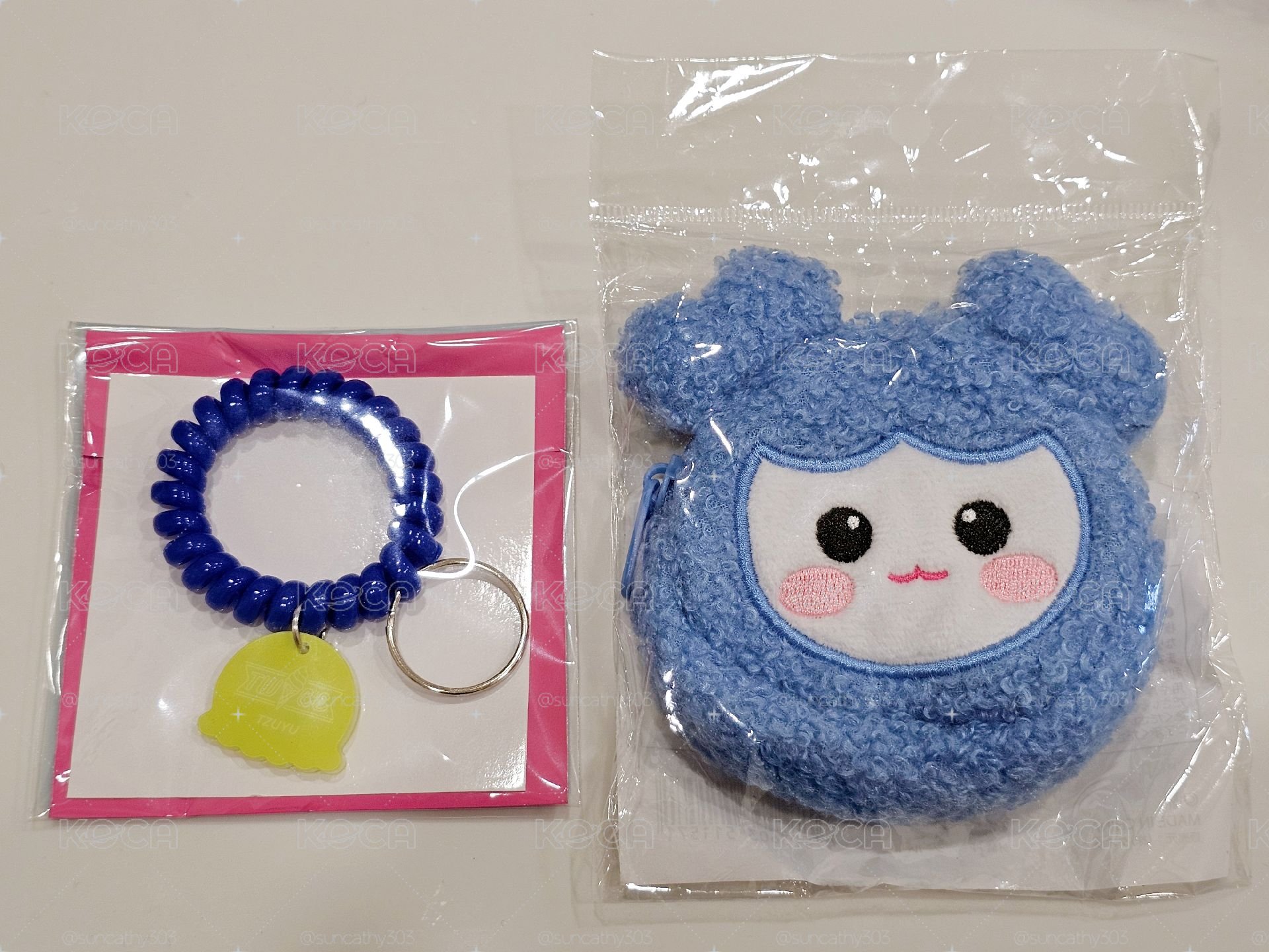 TWICE 六巡新國立 子瑜 零錢包+電話線冰淇淋鑰匙圈