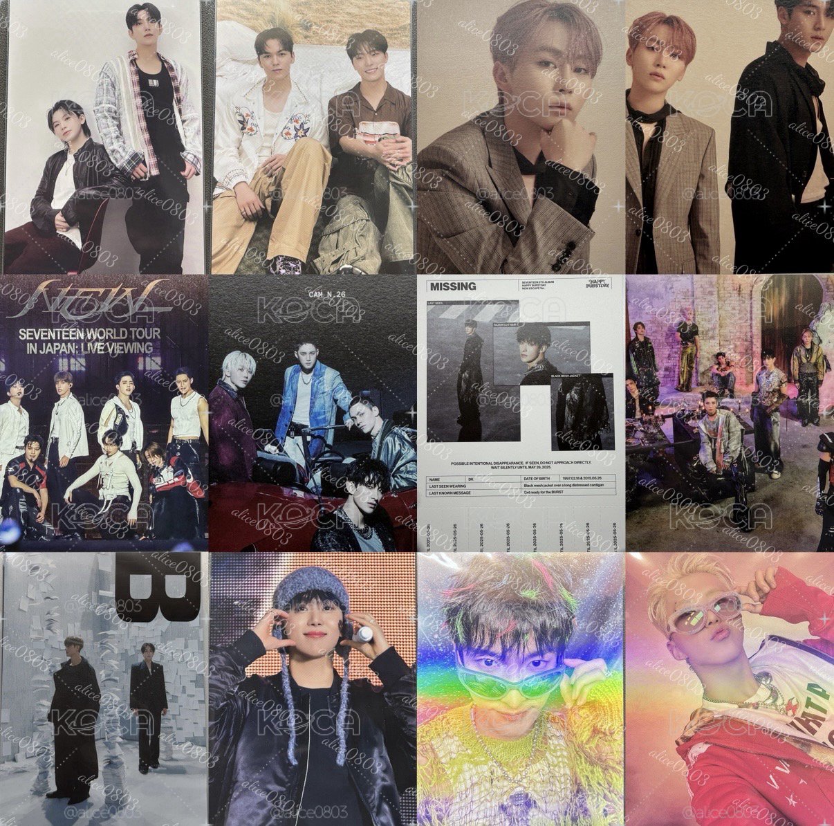 Seventeen 25’th年曆明信片、各類明信片 特典