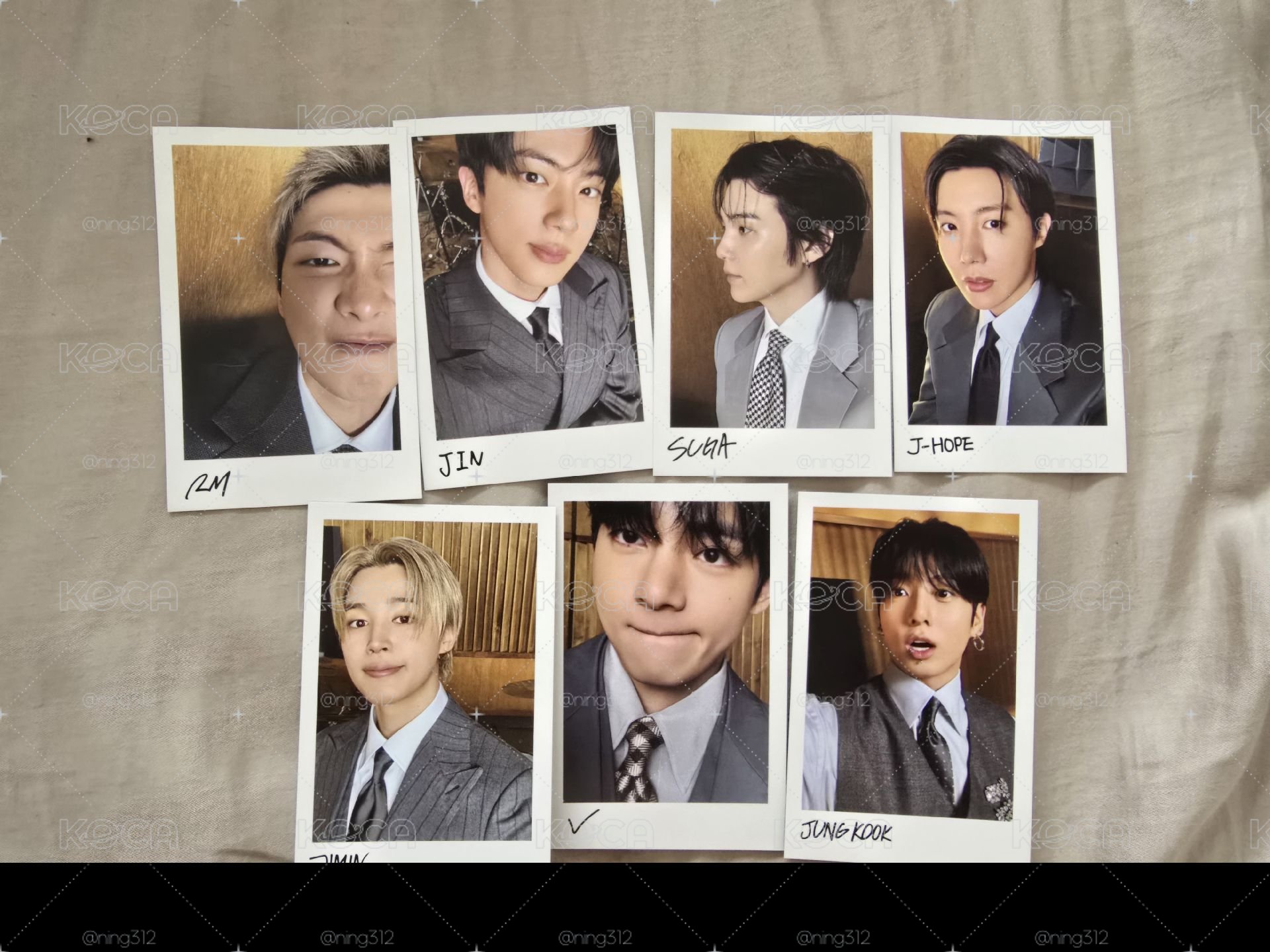 BTS Deluxe 黑膠小卡 一套七張