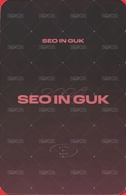 SEO IN GUK dmm 簽售卡  背面