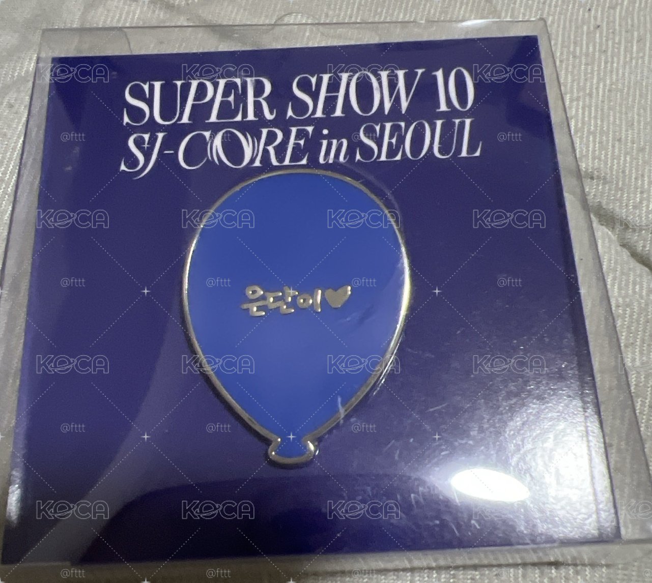 Super Junior SS10安可場 手寫 徽章 銀赫