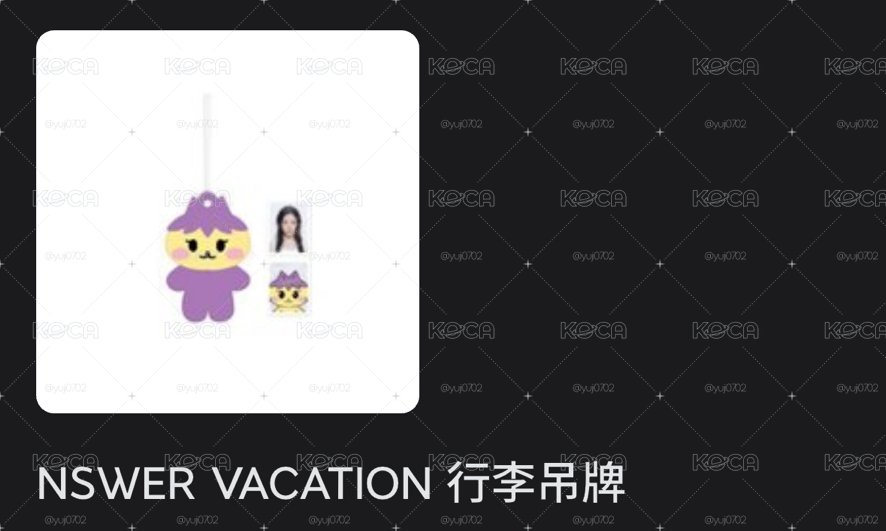 NSWER VACATION 行李吊牌 圭