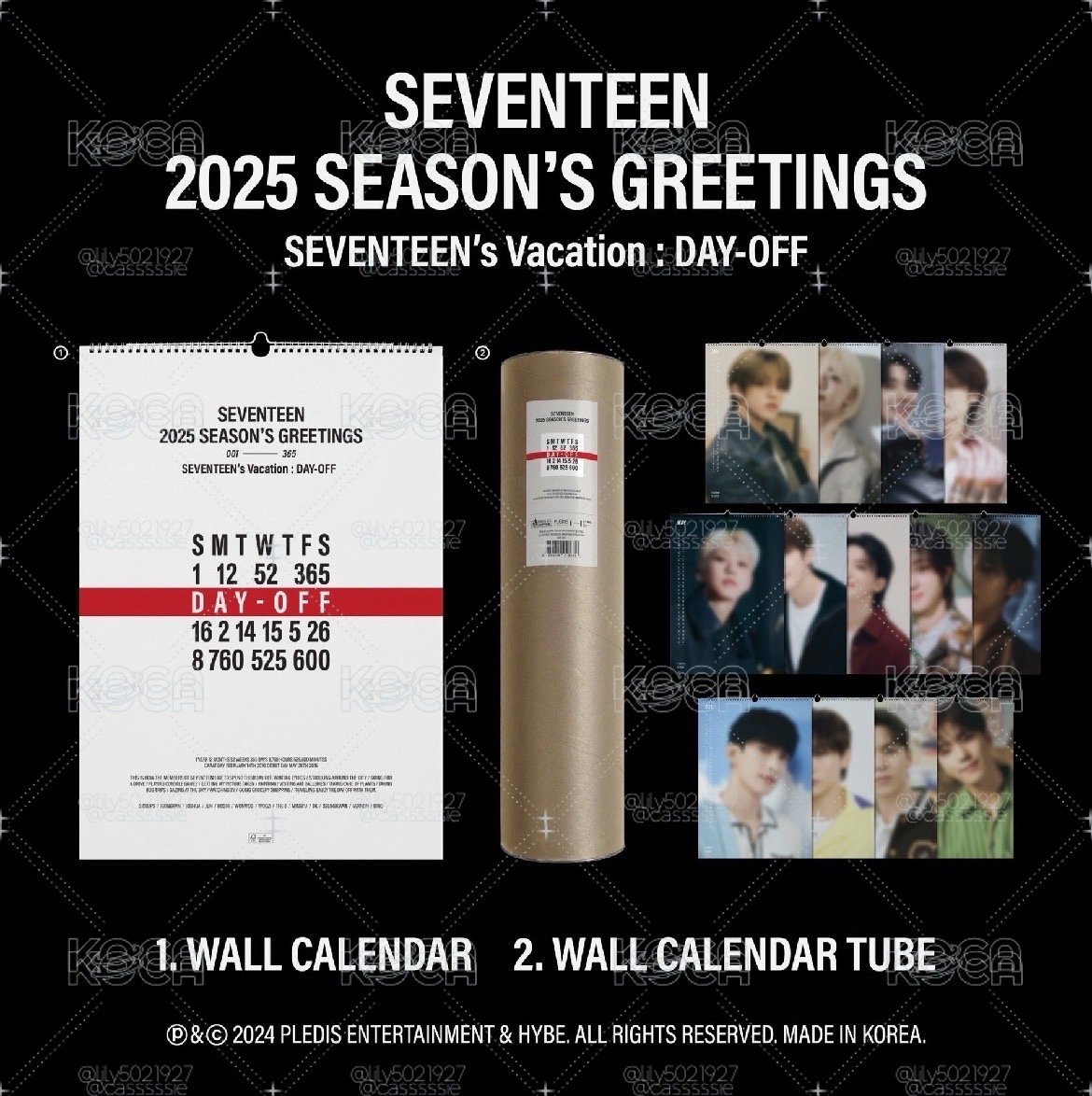 SEVENTEEN 2025掛曆