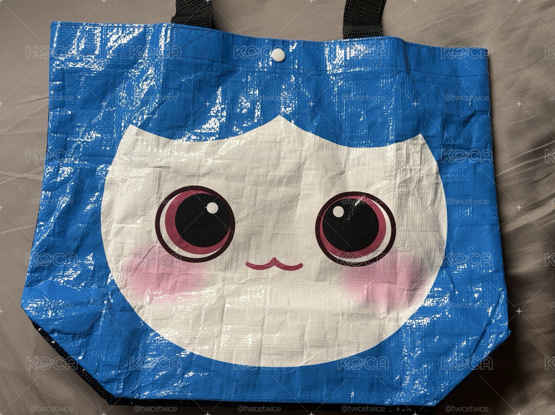 六巡 寶寶臉 蛇紋購物袋 MI SA 娜