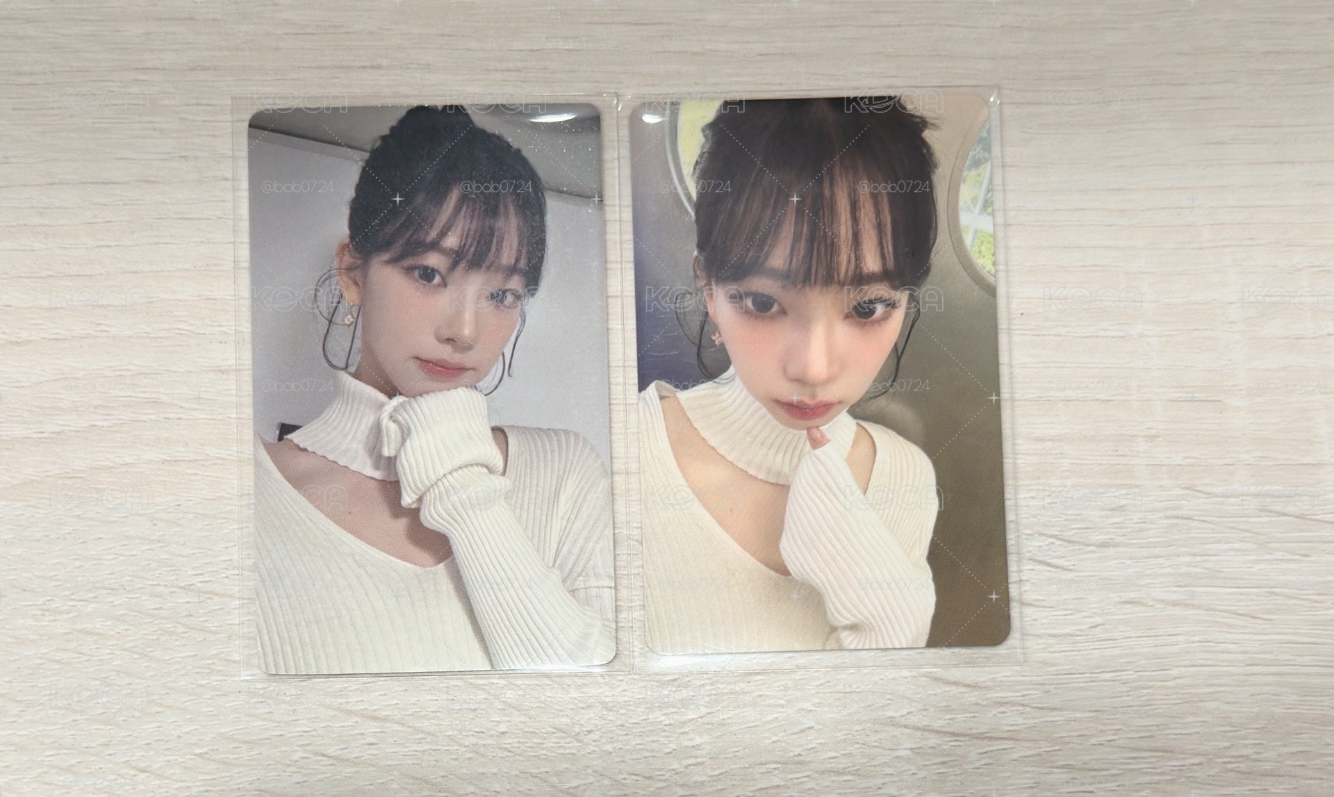 karina 好看的鵝蛋臉和捧臉小卡