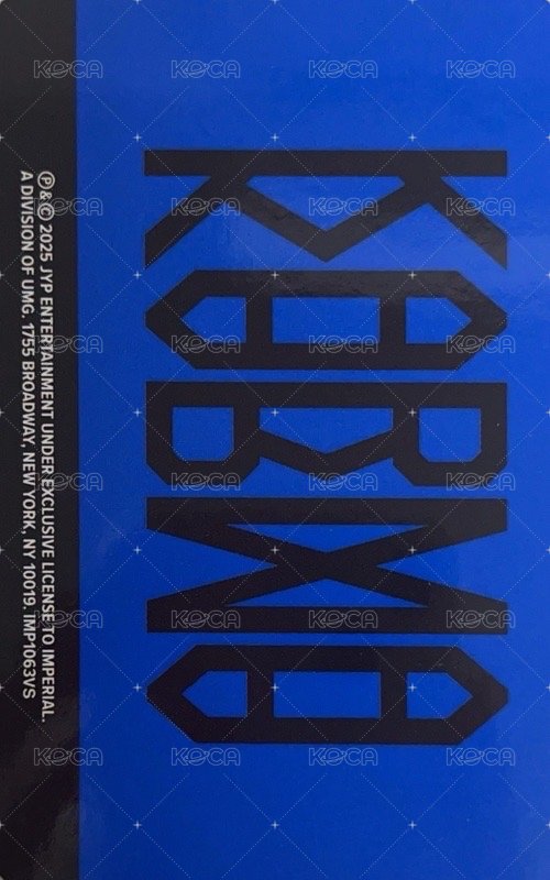KARMA 專輯卡 黑膠唱片 Clear Sapphire Vinyl 藍版 背面