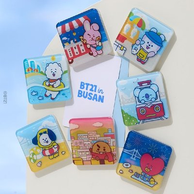 BT21 釜山系列 絨毛卡套/磁鐵/棒球帽/棒球帽吊飾