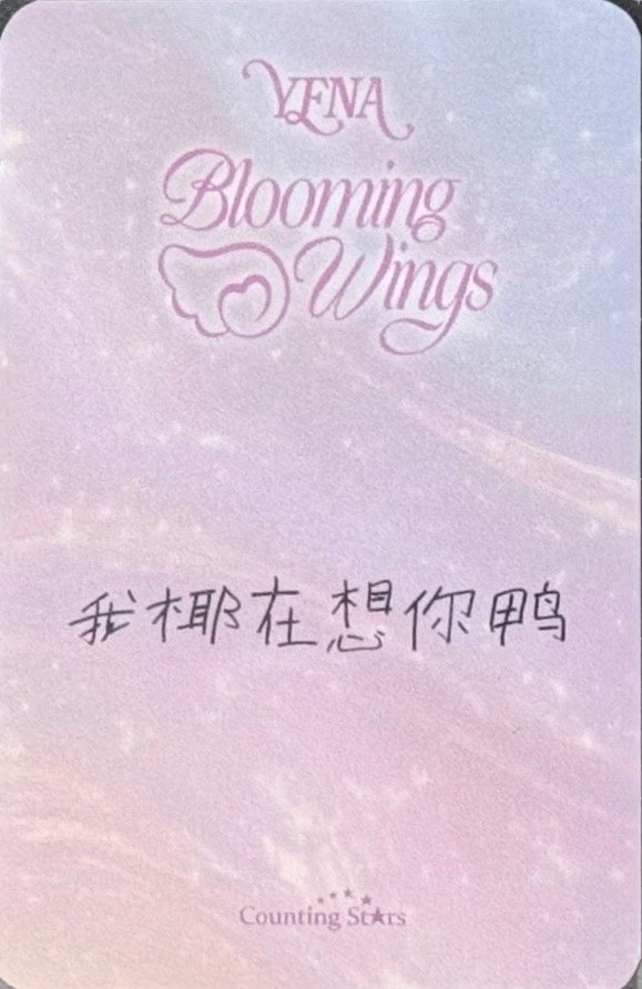 迷四 數星星 杭州線下 簽售卡 人魚公主 背面
