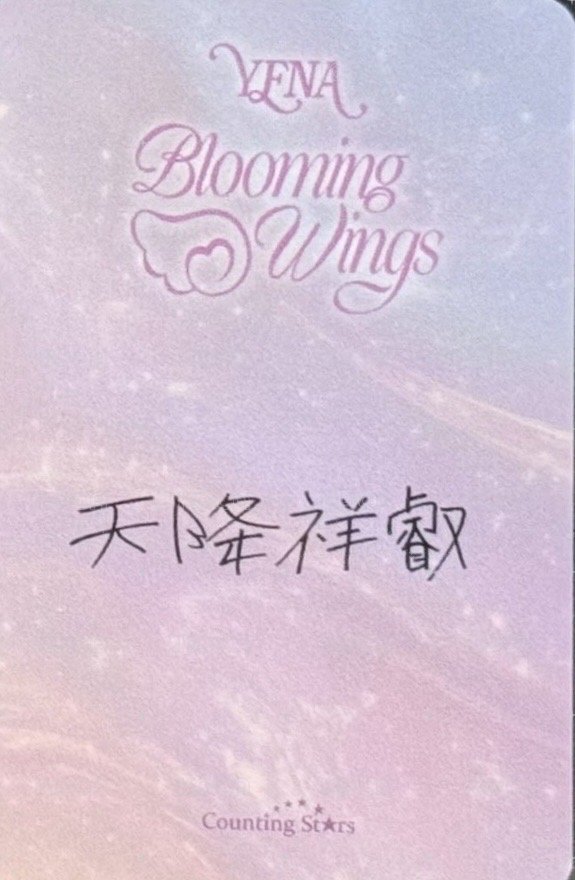 迷四 數星星 杭州線下 簽售卡 人魚公主 背面