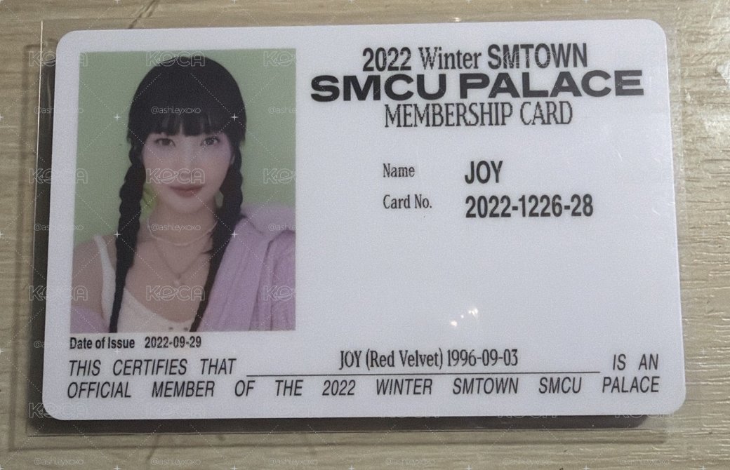 Red Velvet JOY 2022冬專ID卡