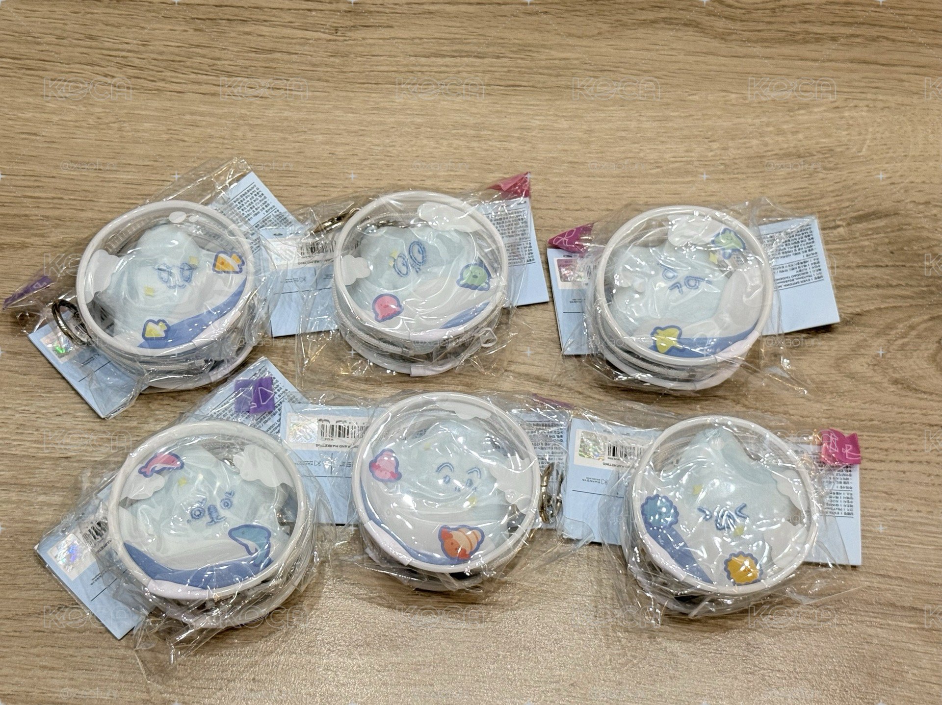 現貨全新未拆 一套六個 愛寶樂園 藍色海星吊飾