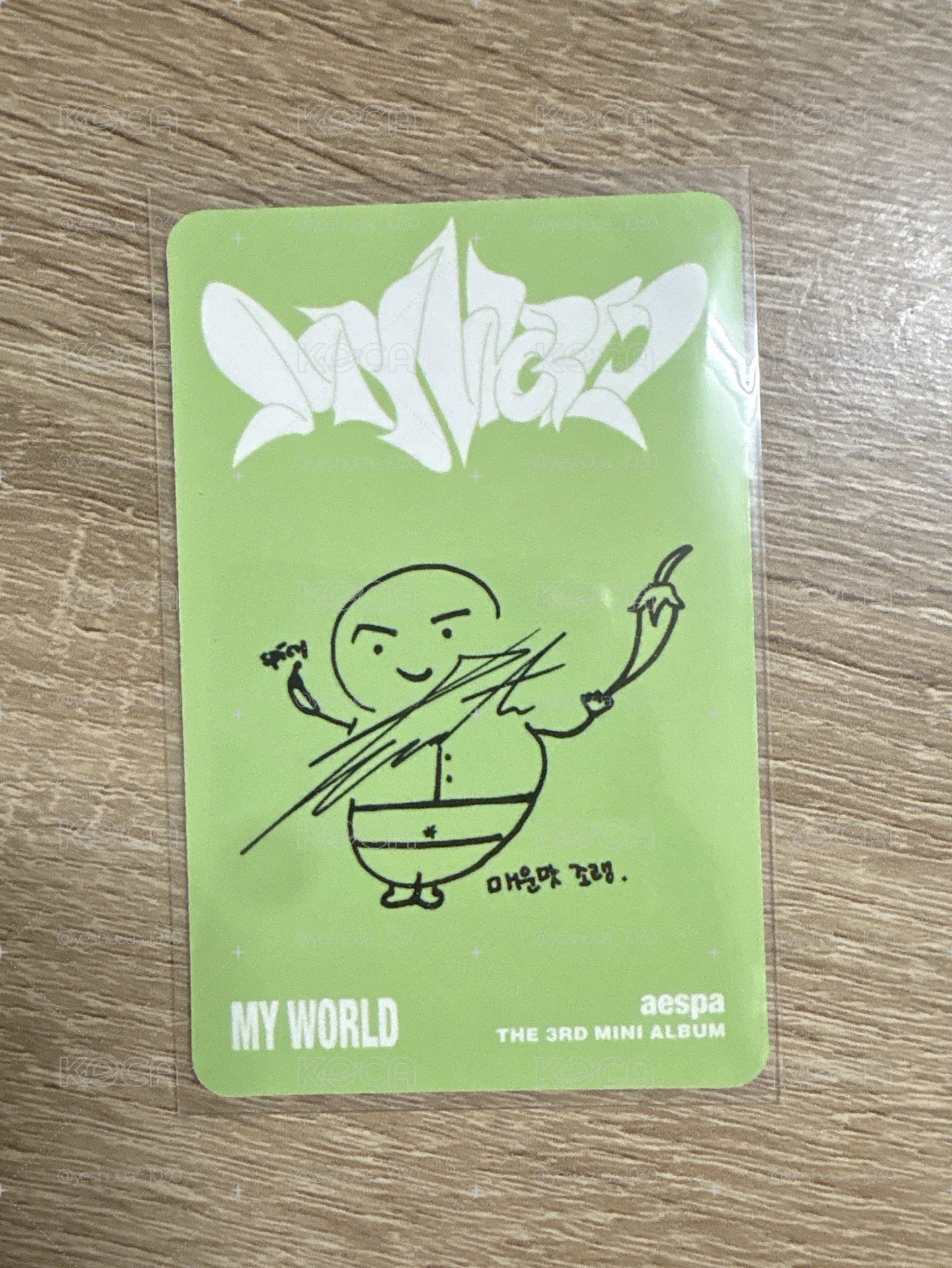 MY WORLD 專輯卡 poster專卡 p版冬