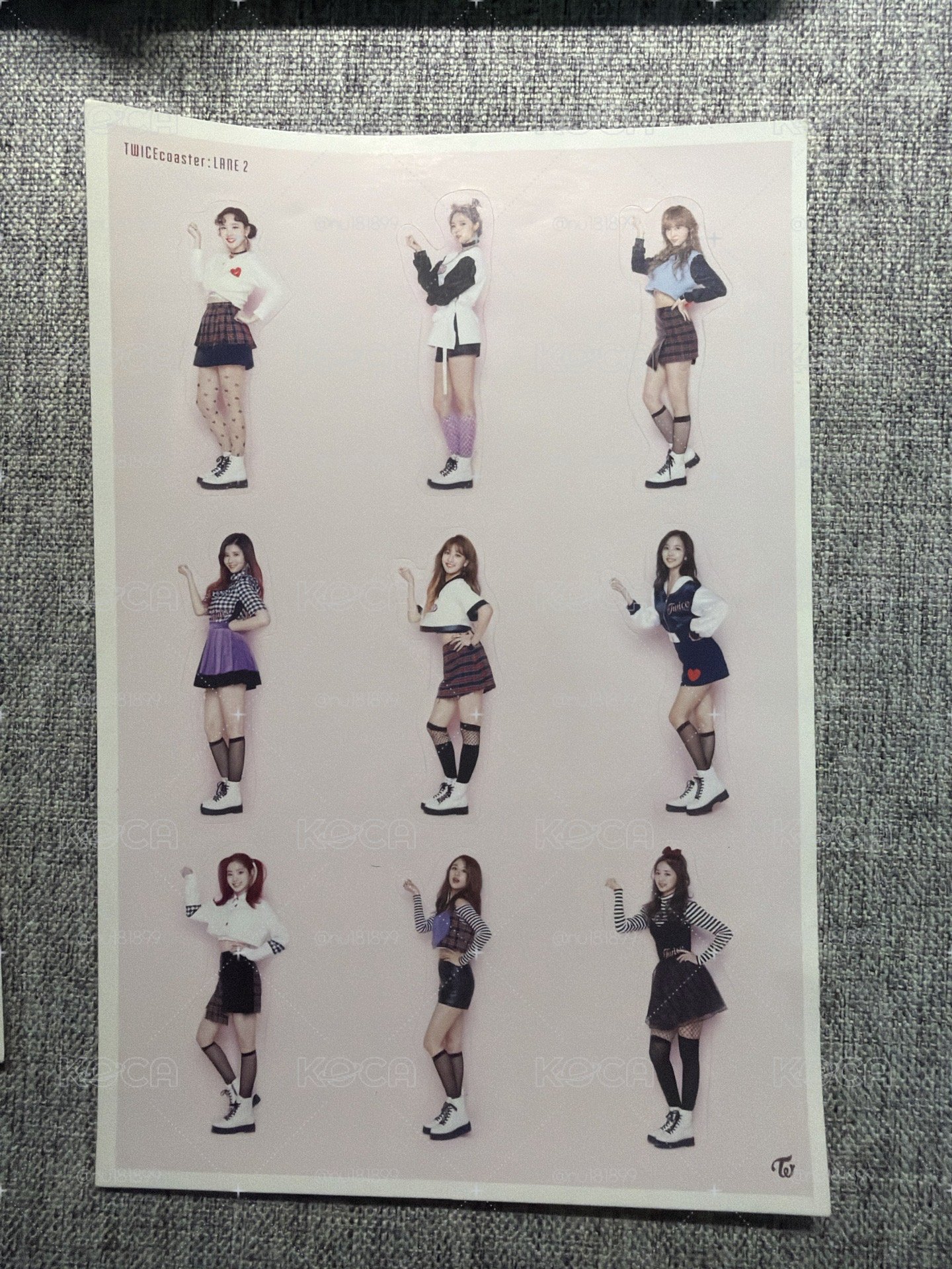 TWICEcoaster LANE2貼紙全員