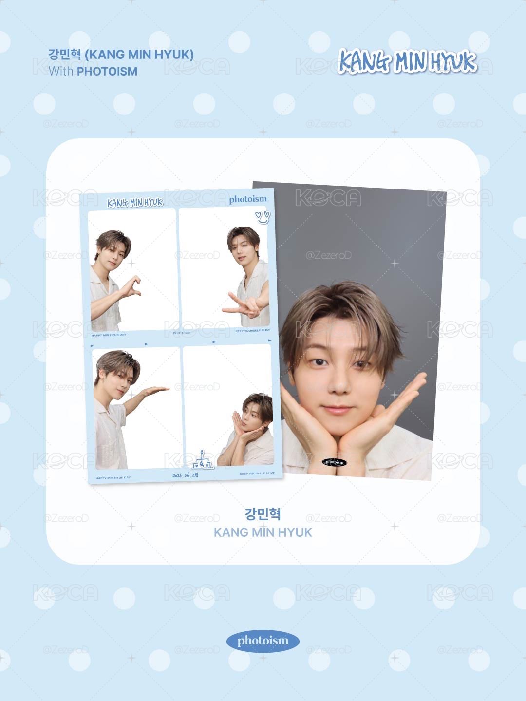 KANG MIN HYUK X photoism 人生四格卡 代印 