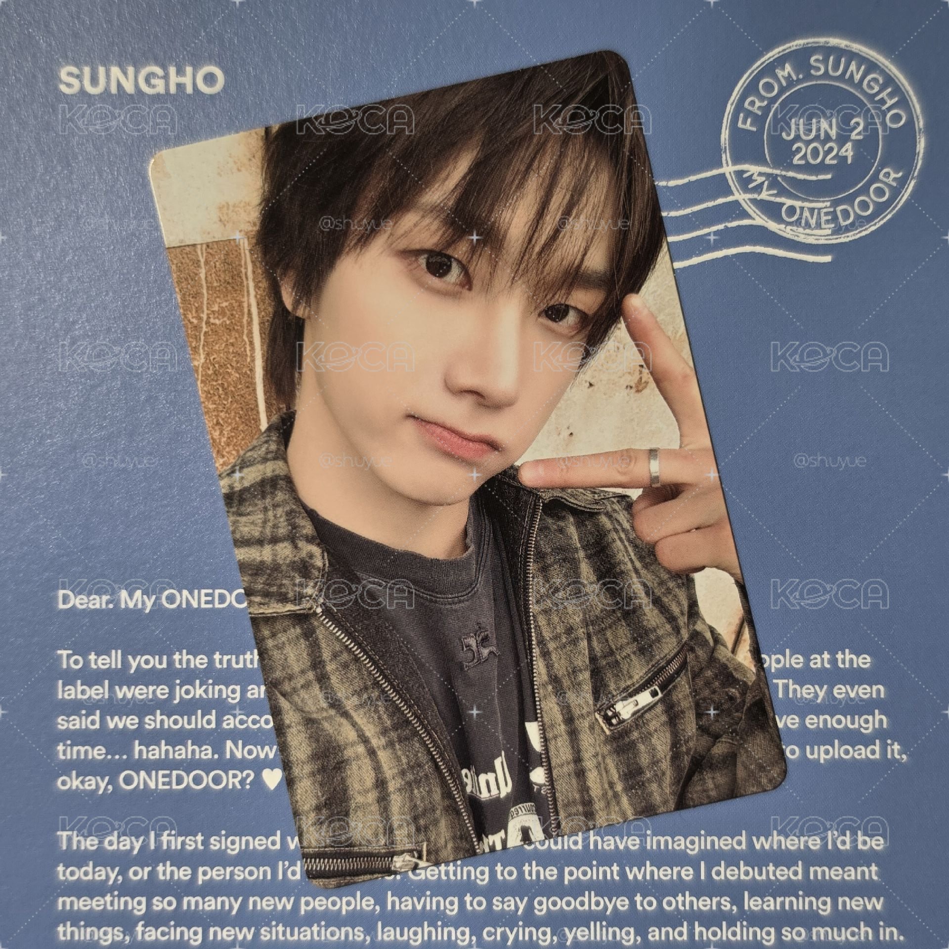 【SUNGHO】No Genre 專輯卡
