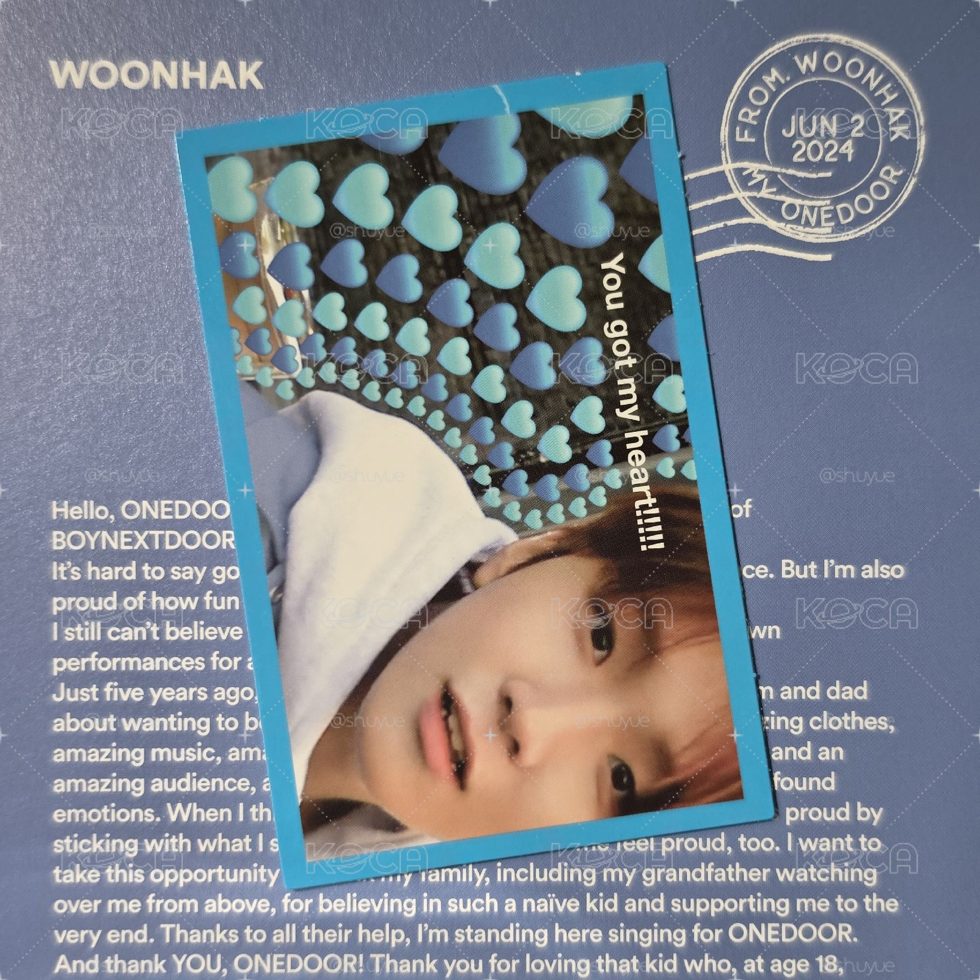 【WOONHAK】HOW? 專輯卡 