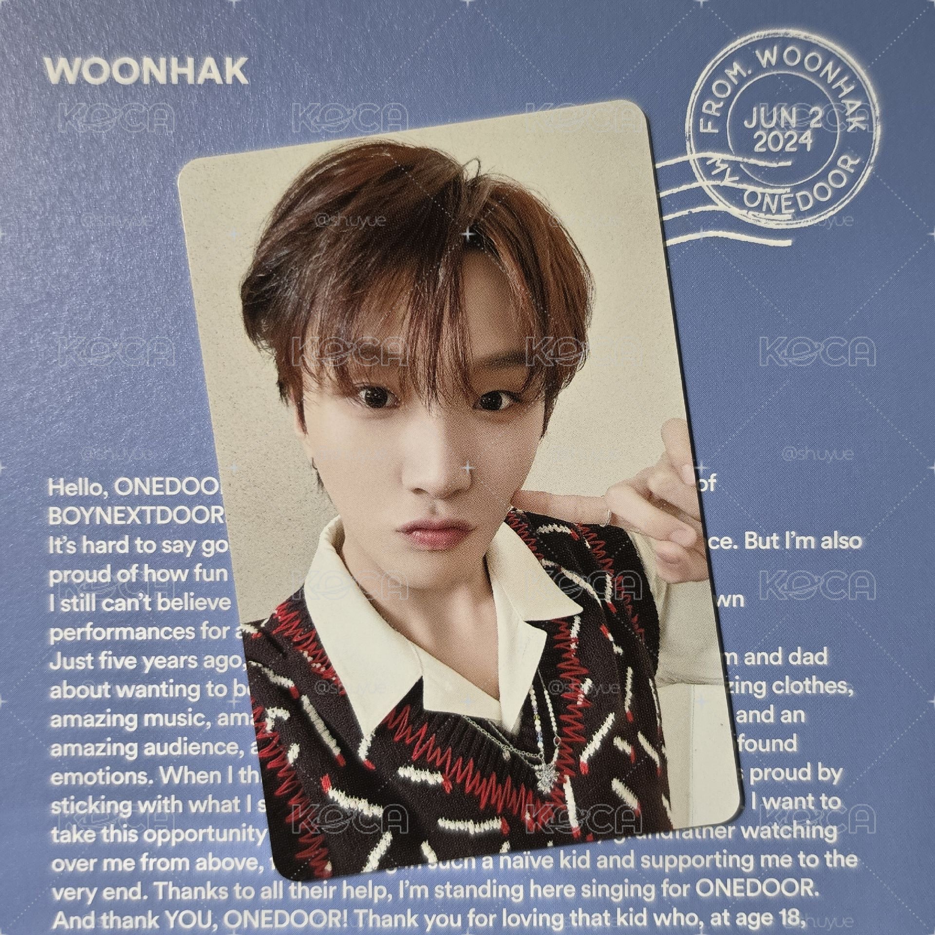 【WOONHAK】BOYLIFE 幸運卡