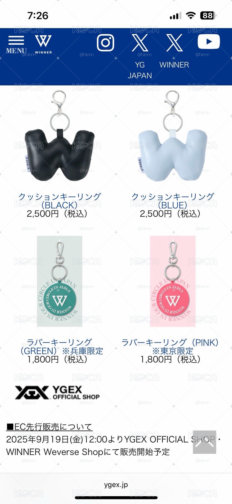 Winner 官方場週