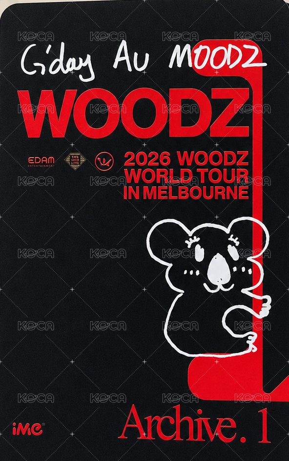 2026 WOODZ WORLD TOUR＇Archive. 1＇ 墨爾本 入場卡 / 場限卡  背面