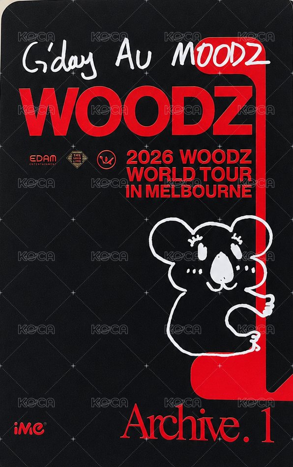 2026 WOODZ WORLD TOUR＇Archive. 1＇ 墨爾本 入場卡 / 場限卡  背面