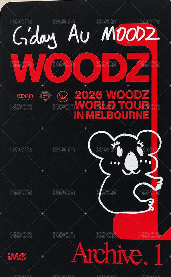 2026 WOODZ WORLD TOUR＇Archive. 1＇ 墨爾本 入場卡 / 場限卡  背面